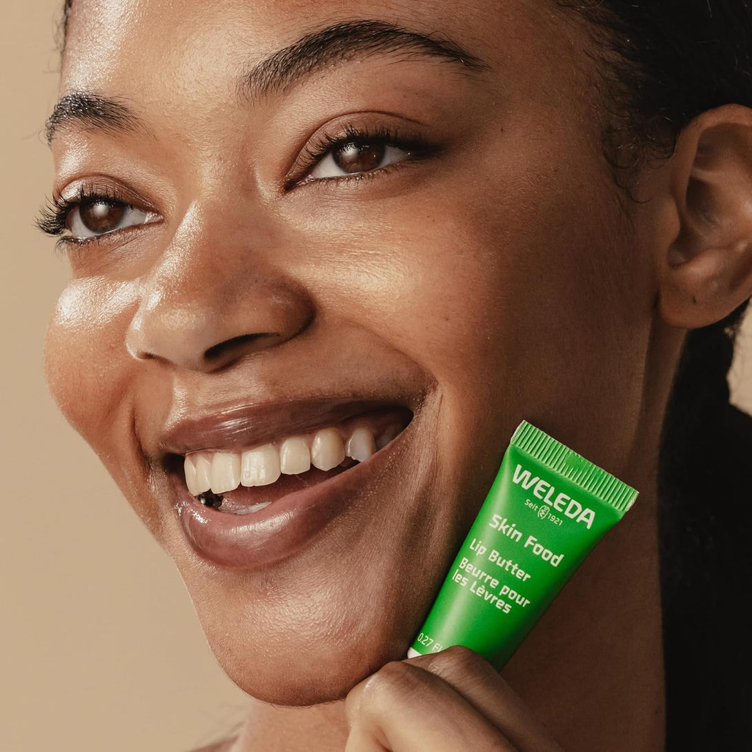 Weleda Skin Food Lip Butter, 0.27 Ounce, Plant Rich Moisturizing Lip Care with Sunflower Seed Oil, Chamomile and Calendula