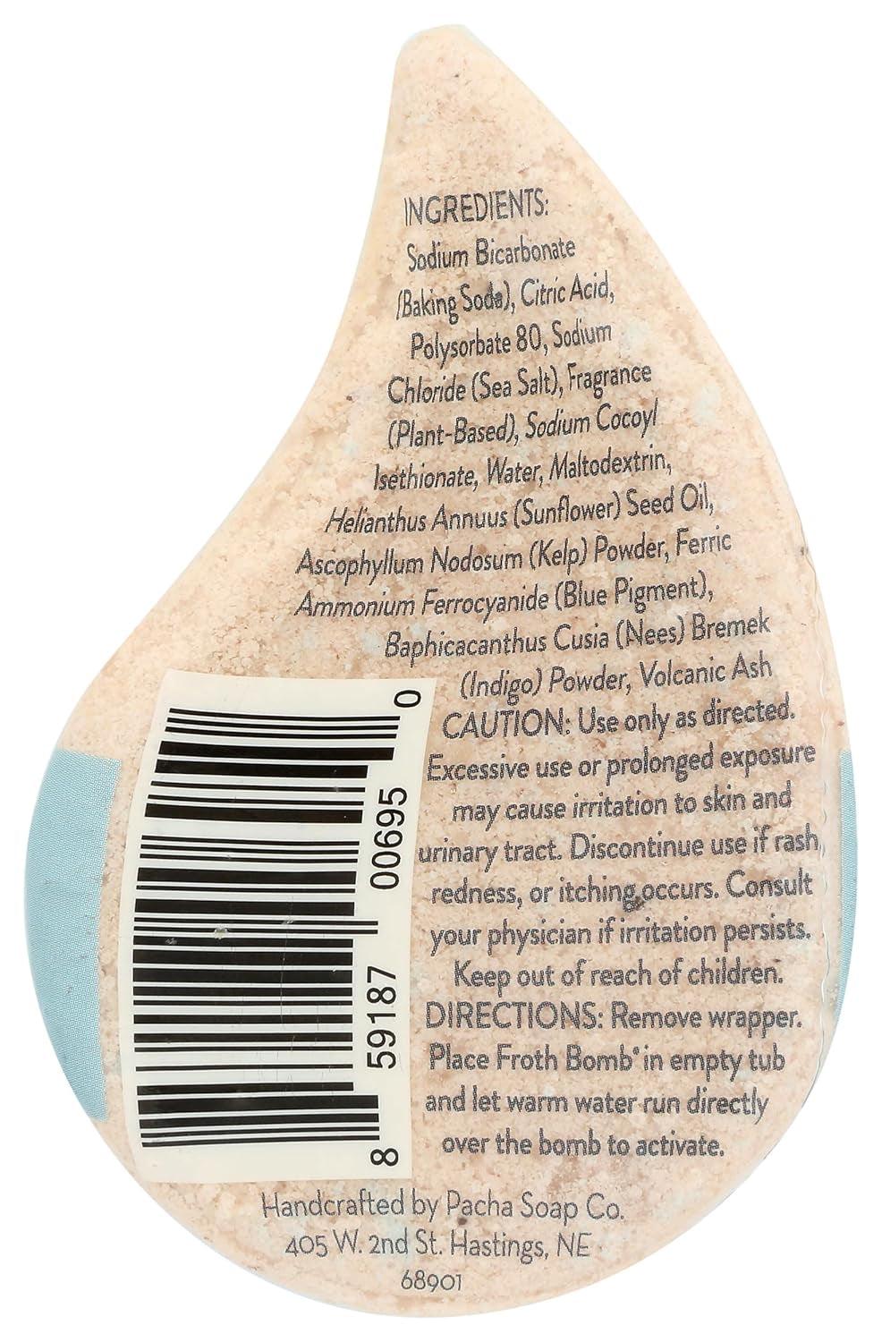 PACHA SOAP Sand and Sea Froth Bomb, 4.5 OZ