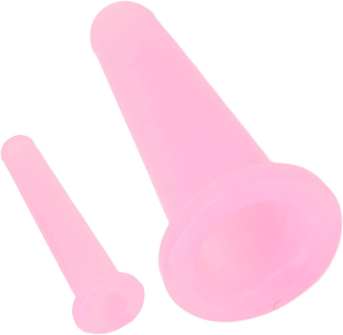 2Pcs Pink Cupping Set,Mini Silicone Face Cupping Set Vacuum Suction Massage for Adults,Body and Face,Anti Wrinkle,Promotes Sleep Health Care Health and Household， Cups anti Cup Facial Cupping Set