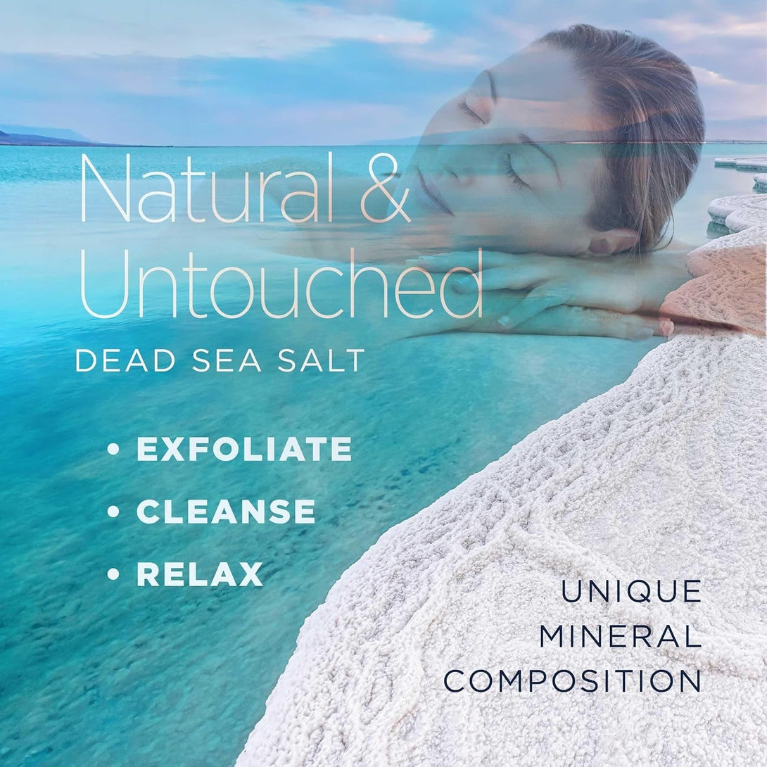 Minera Dead Sea Salt, 100% Pure & Natural, 5 Lbs. Fine Grain (0-1.7 Mm) Bulk Bag, Easily Dissolving Dead Sea Salts for Soaking & Bathing, Skin Nourishing Fine Sea Salt, Unscented