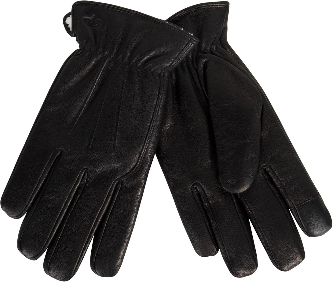 Dockers Men'S Warm Leather Winter Gloves with Smartphone Touchscreen Capability