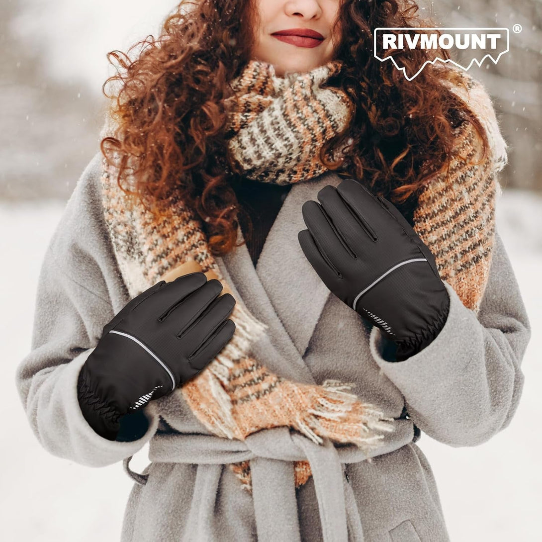 Rivmount Winter Gloves Women Men, Thermal Ski Gloves for Cold Weather with Warm, Waterproof, Touchscreen for Running, Skiing