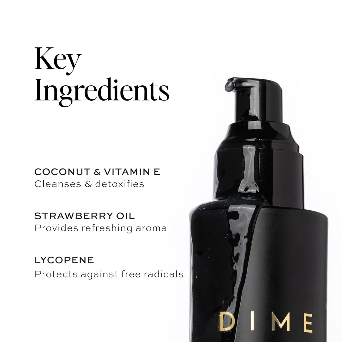 DIME Beauty Gentle Jelly Cleanser, Hydrating Facial Cleanser and Makeup Remover with Vitamin E, Sensitive Skin Face Wash, 4 Oz / 120 Ml