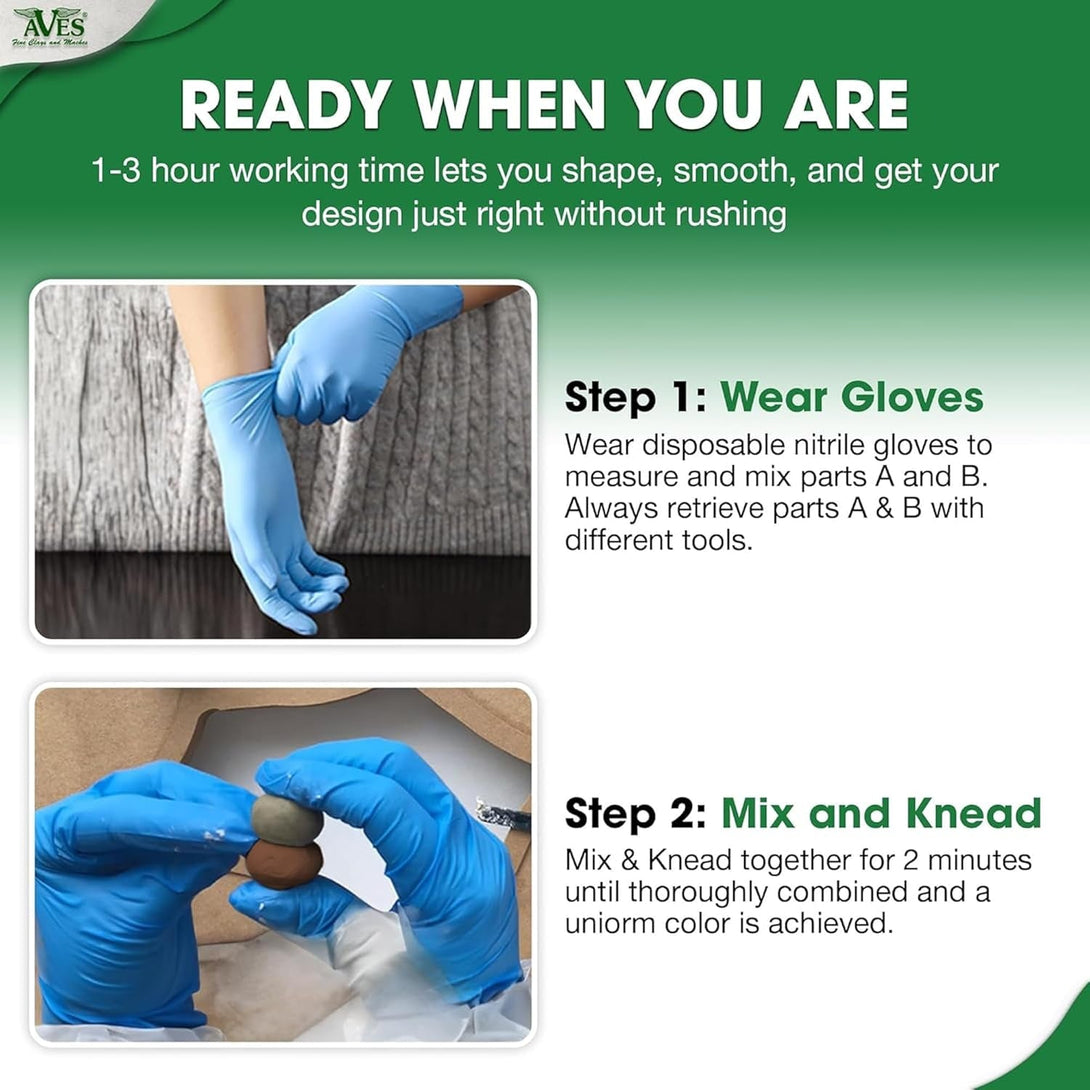 Aves Apoxie Sculpt - 2 Part Modeling Compound (A & B) - 1 Pound, Apoxie Sculpt for Sculpting, Modeling, Filling, Repairing, Simple to Use and Durable Self-Hardening Modeling Compound - Brown