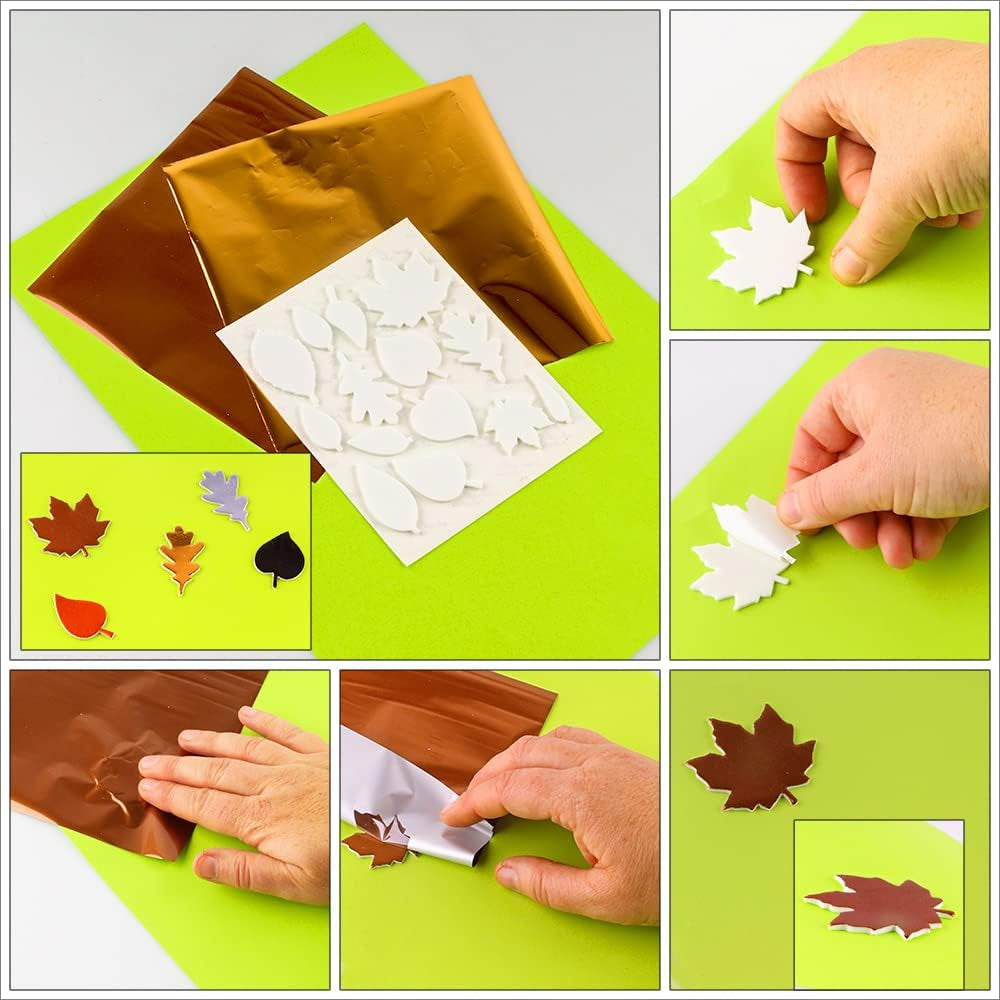 3L Corporation Self-Adhesive Scrapbook Foam Embellishment Shapes, Leaves