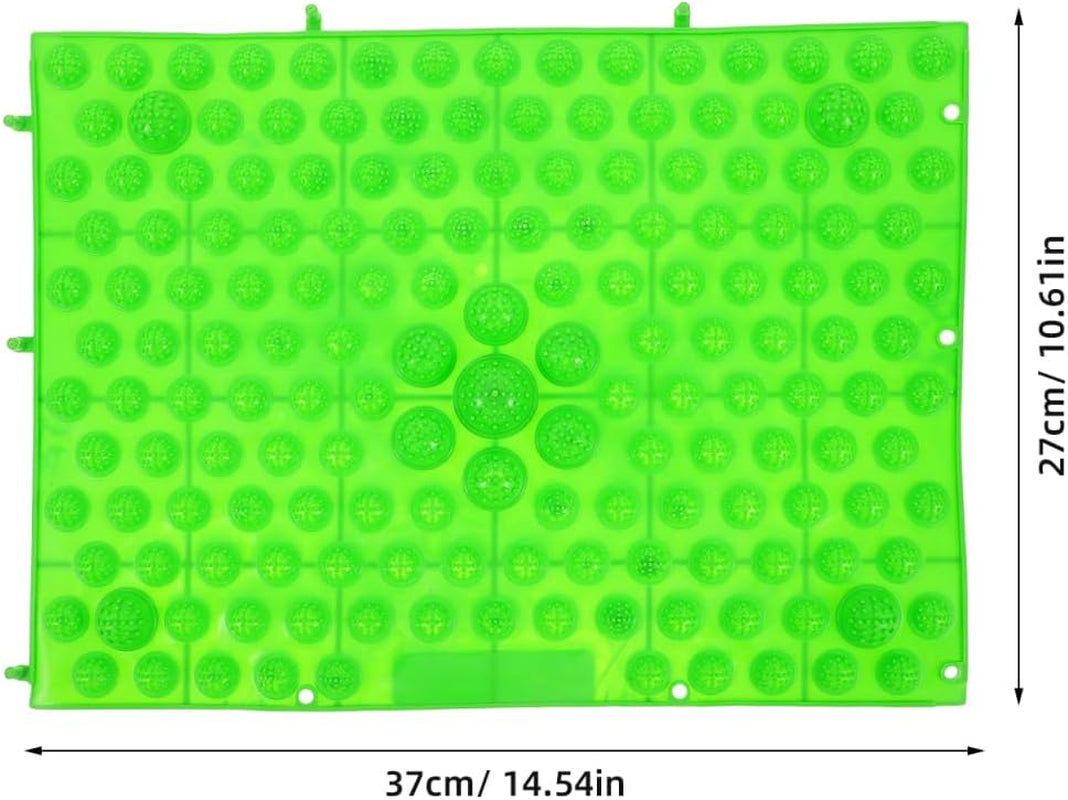 Foot Massage Acupressure Mat High Elasticity TPE Foot Massage Plate for Blood Circulation and Relief Portable for Office Workers and Seniors Green