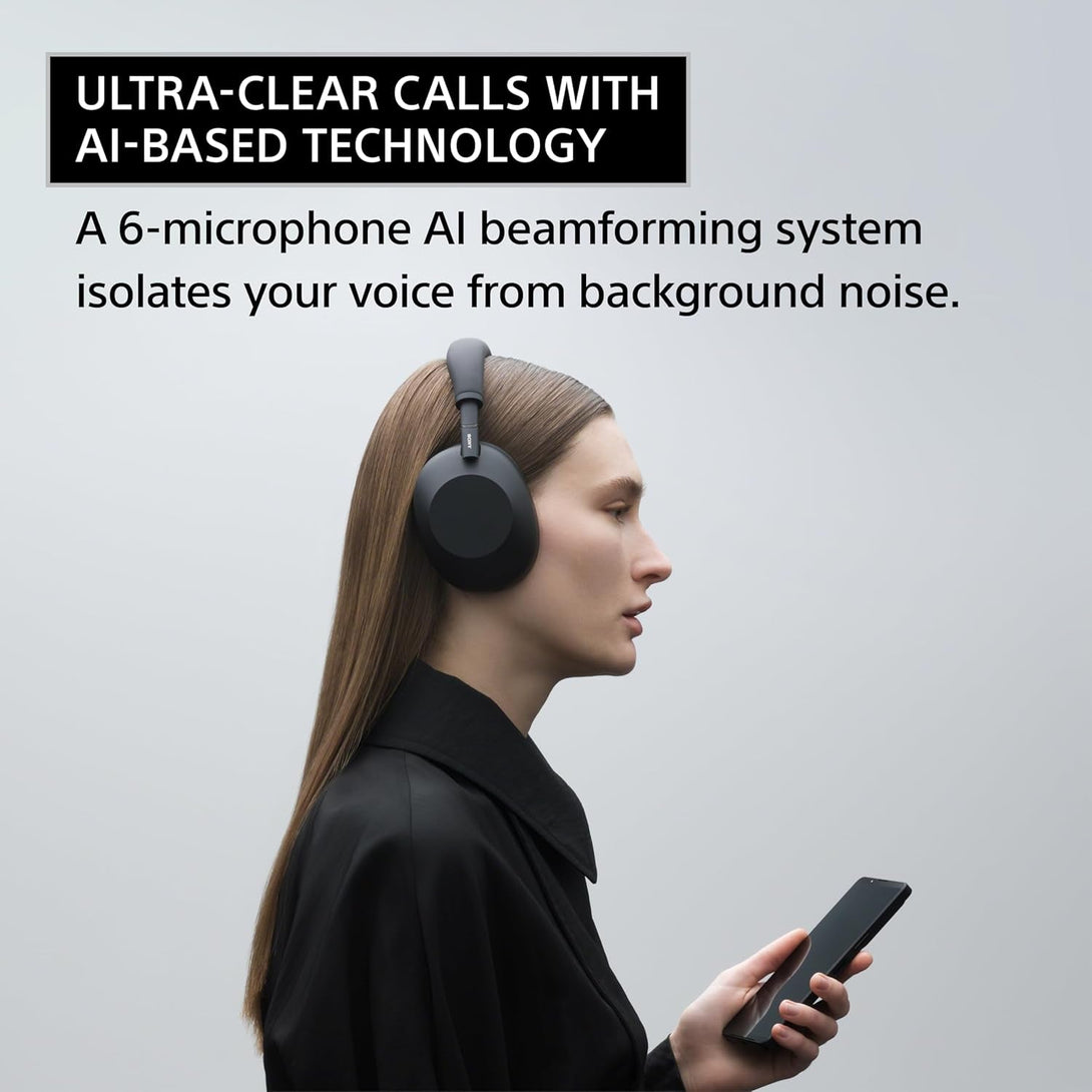 Sony WH-1000XM6 the Best Wireless Noise Canceling Headphones, HD NC Processor QN3, 12 Microphones, Adaptive NC Optimizer, Mastered by Engineers, Studio-Quality, 30-Hour Battery, Midnight Blue
