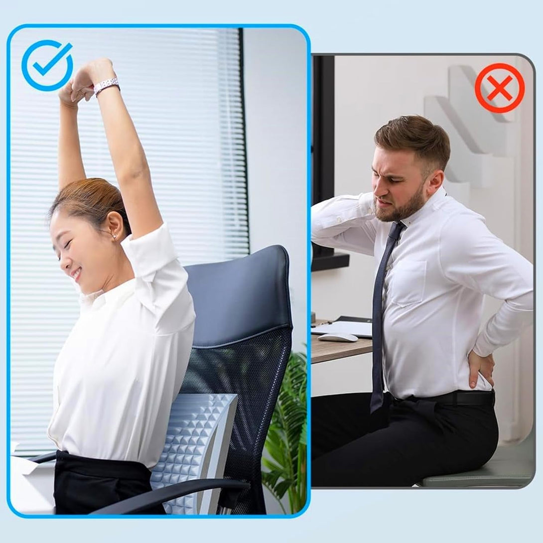 Refresh - Neck & Back Stretcher, Back and Neck Stretcher Posture Corrector, Lumbar Stretcher for Neck Pain Relief, Lower Back, Upper Back and Shoulder (Blue)