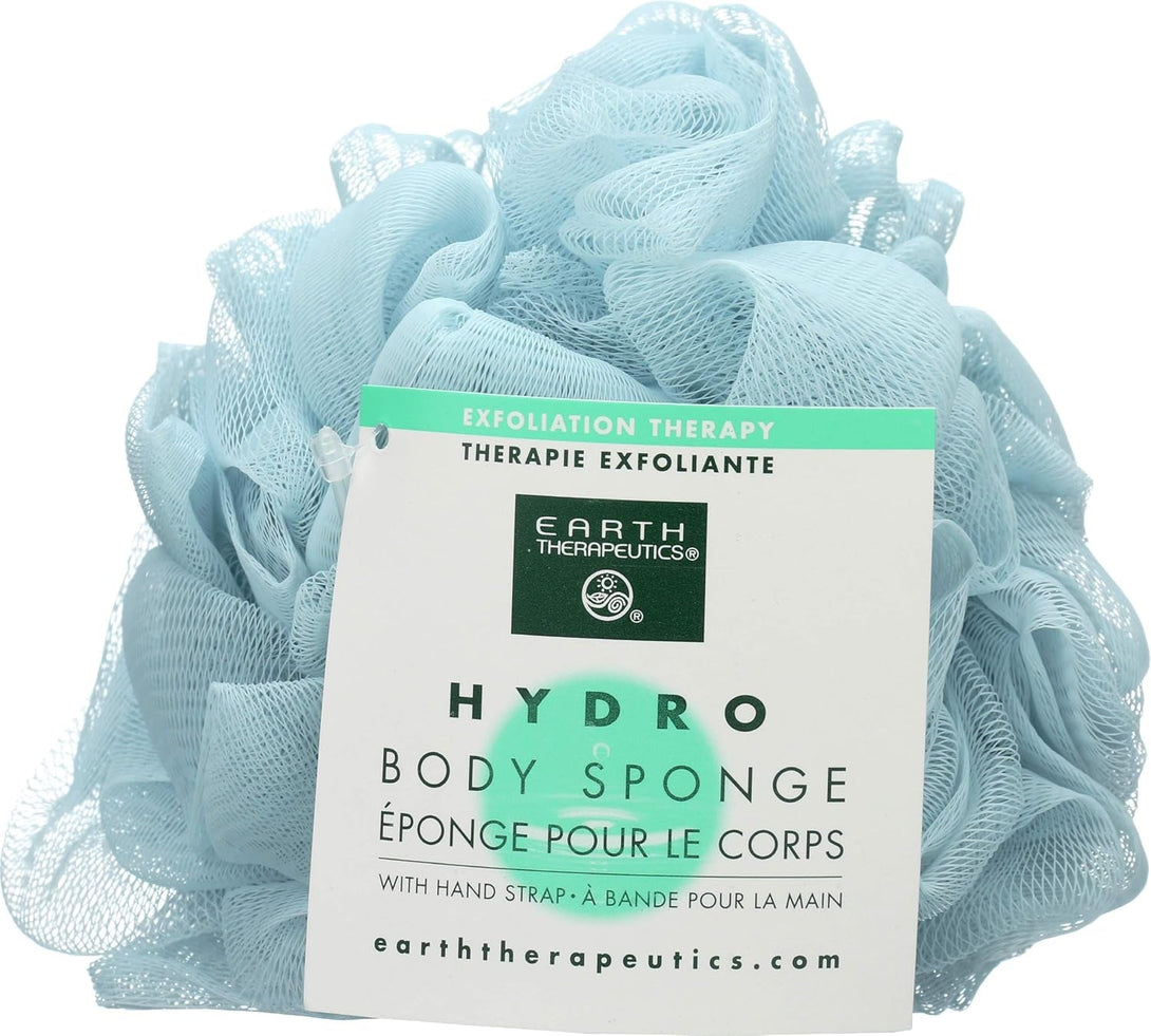 Earth Therapeutics Hydro Body Sponge with Hand Strap - Blue