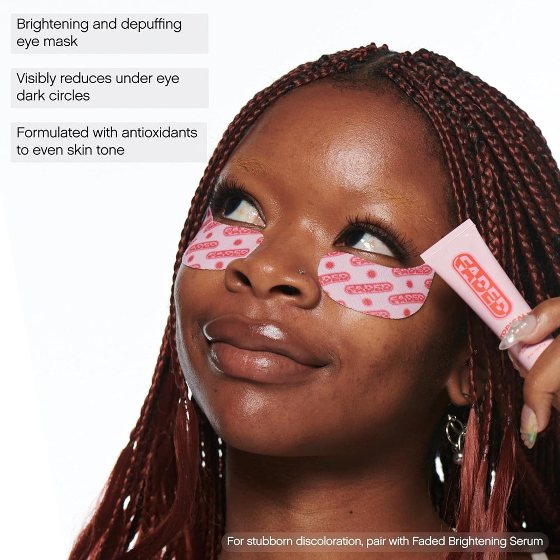 Topicals Faded Brightening under Eye Masks | Revitalizing Patches to Depuff, Hydrate, and Illuminate | Diminishes Dark Circles and Fine Lines | Made with Kojic Acid, Caffeine & Niacinamide