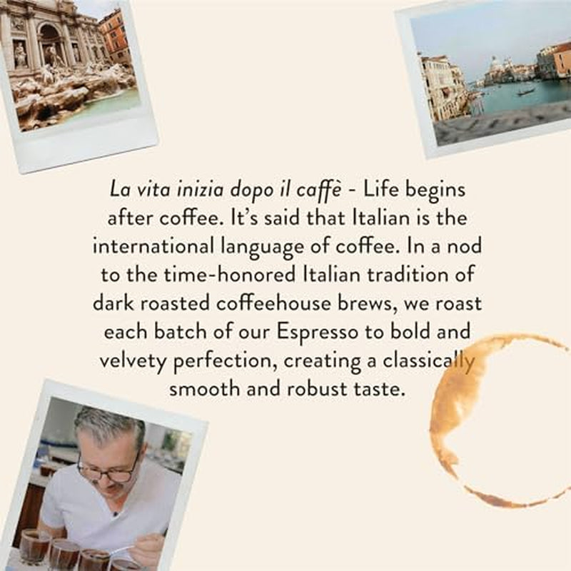 Angelino'S Coffee Espresso Pods Keurig Compatible - 24 Count, Dark Roast Coffee for Keurig K-Cup Brewers, Cafe Style, Best Strong Espresso Coffee Pods (24 Count, Espresso)