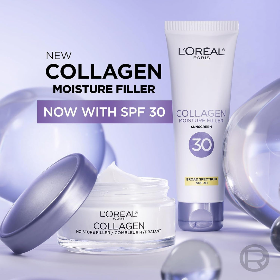 L’Oreal Paris Collagen Daily Face Moisturizer, Reduce Wrinkles, Face Cream 1.7 Oz