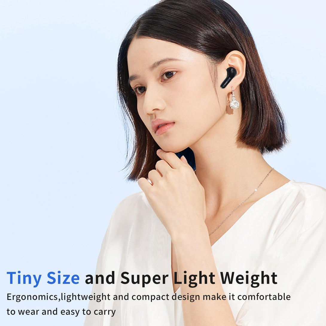 2 Pairs Wireless Earbuds Bluetooth 5.5 ,Wireless Ear Buds HIFI Bass Stereo Headphones with Noise Cancelling, LED Display Power in Ear Earphones Waterproof 120H Playtime for Laptop Pad Phones (Black)