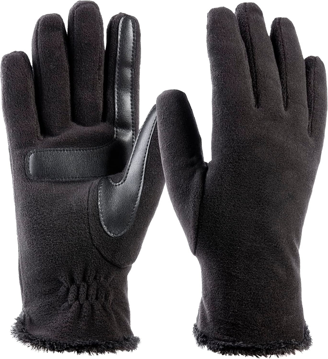 Isotoner Womens Stretch Fleece Gloves with Microluxe Lining and Smart Touch Technology