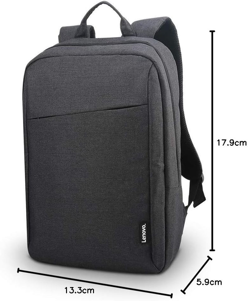 Lenovo Laptop Backpack B210, 15.6-Inch Laptop/Tablet, Durable, Water-Repellent, Lightweight, Clean Design, Sleek for Travel, Business Casual or College, GX40Q17225, Black