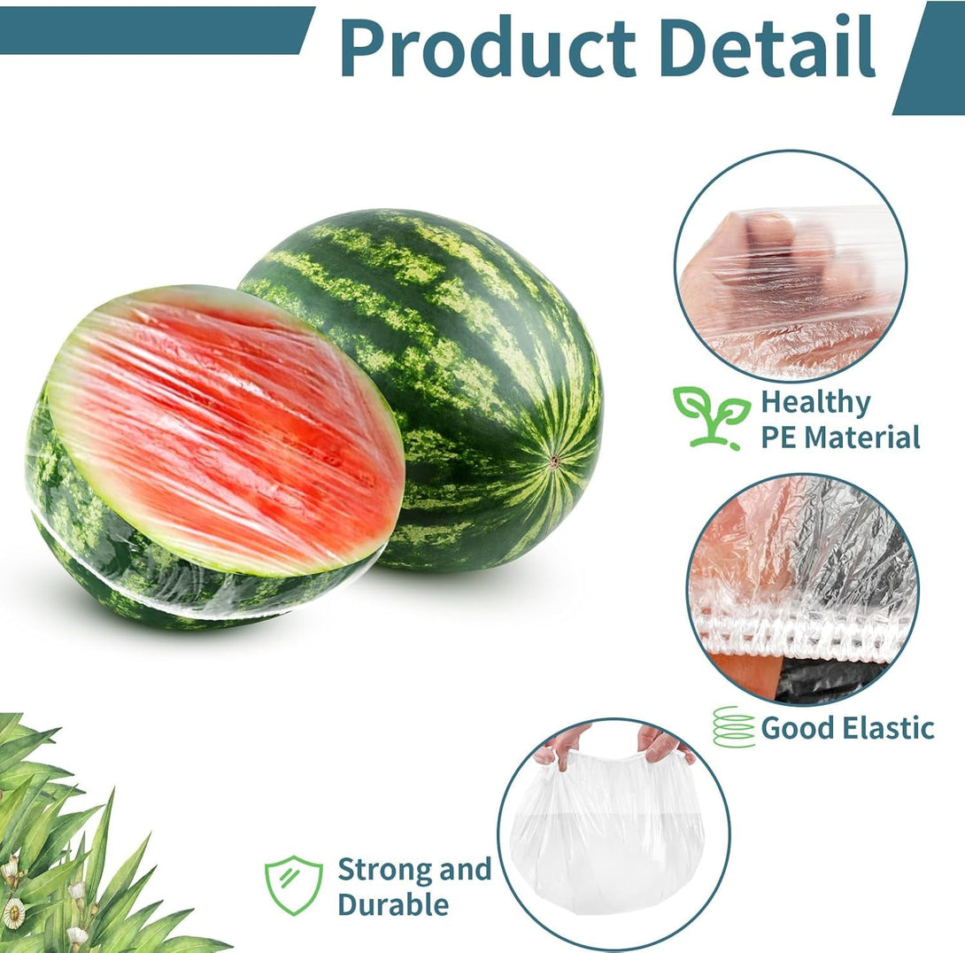 200 Pcs Thickened Plastic Bowl Covers, Shower Caps for Sourdough Bread Proofing, Elastic Reusable Food Covers Stretch for Keep Food Fresh and Dust Away