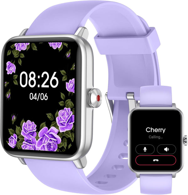 Smart Watch (Answer/Make Call) for Women Men, Fitness Tracker with Heart Rate, Blood Oxygen, Sleep Tracker, IP68 Waterproof Fitness Watch Step Calorie Counter Pedometer Compatible Iphone & Android