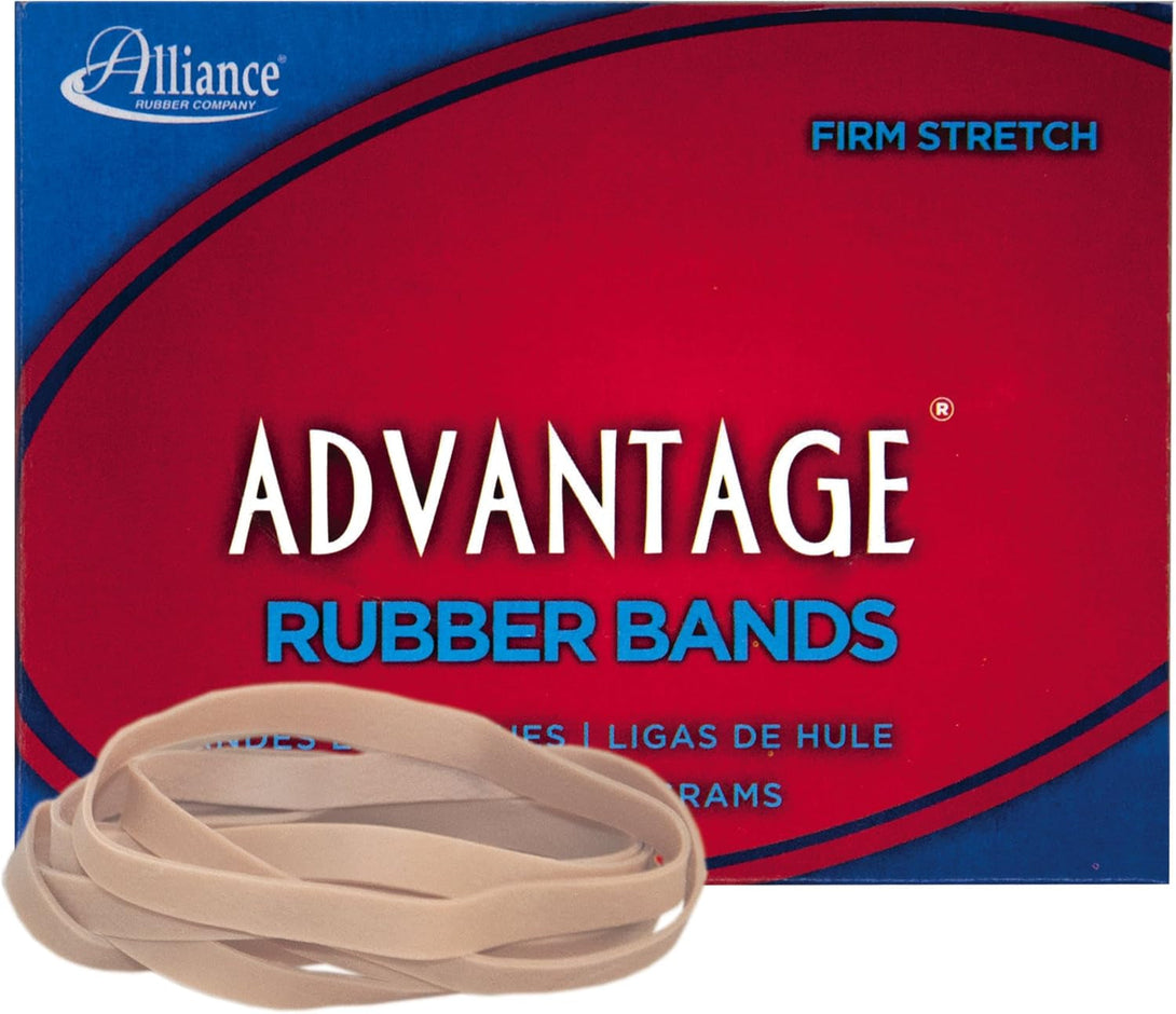 Alliance Rubber 26649 Advantage Rubber Bands Size #64, 1/4 Lb Box Contains Approx. 80 Bands (3 1/2" X 1/4", Natural Crepe) Beige