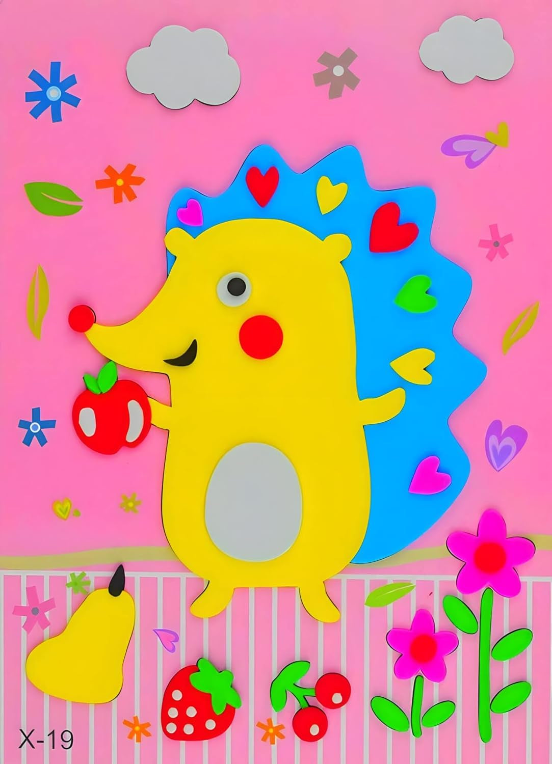 20Pcs 3D EVA Foam Sticker Puzzle Game DIY Cartoon Animal Learning Education Toys for Toddler Kids Art Craft Kits (Kidslove A)