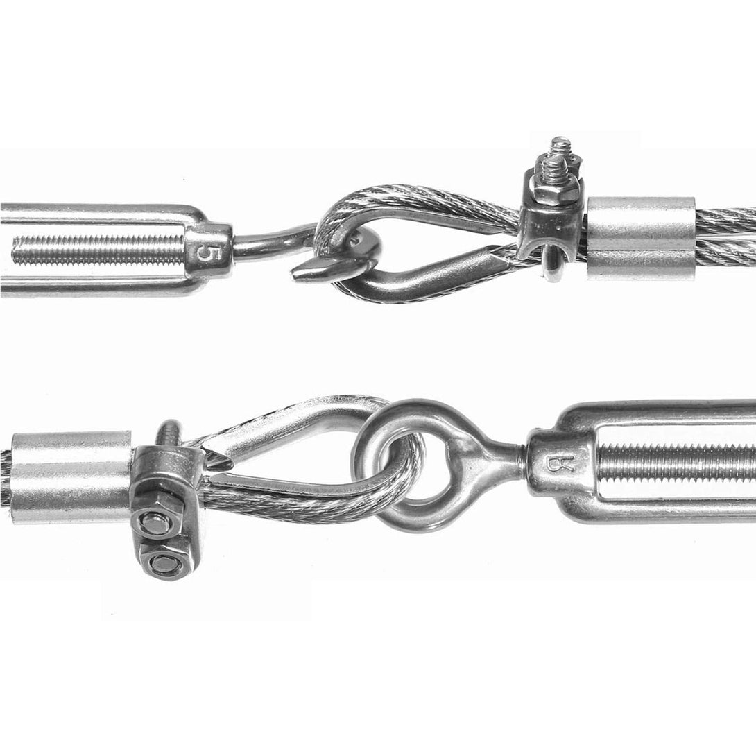 1/4 Inch 6Mm Wire Rope Clamps Clip 304 Stainless Steel Cable Clip Fastener 12 Pcs