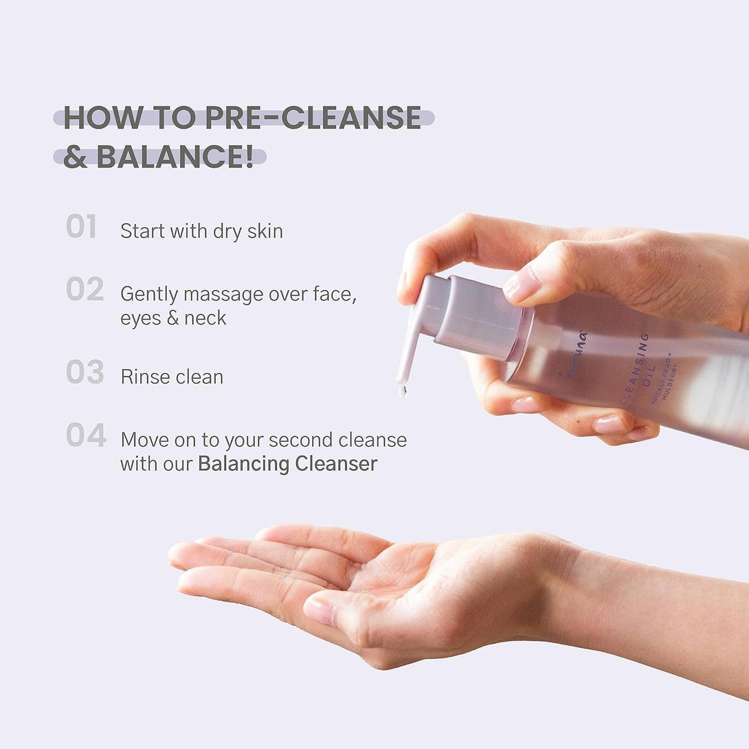Karuna - Cleansing Oil with Prickly Pear for Clean Skin - Cleanses without Clogging Pores, Oil Based Cleanser, Travel Size Makeup Remover - Waterproof Makeup Remover- Skin Care Facial Cleanser 150 Ml