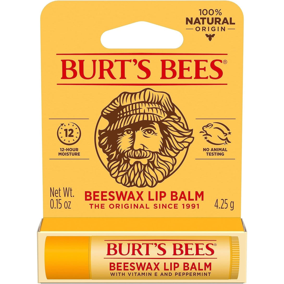 Burt'S Bees Beeswax Lip Balm, Lip Moisturizer with Responsibly Sourced Beeswax, Tint-Free, Natural Conditioning Lip Treatment, 1 Tube, 0.15 Oz.