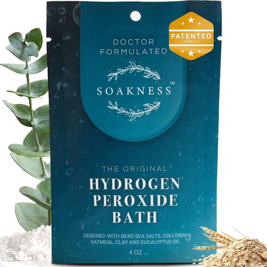 Hydrogen Peroxide Epsom Salt Bath Soak - Usa-Made – Patented Bath Salts, Muscle Recovery, & Skin Detoxification – Magnesium Salts for Bathing - Doctor Formulated Pure Epsom Salt (1-Pack)