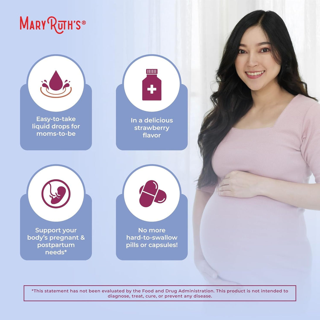 Maryruth Organics Prenatal Vitamins for Women | USDA Organic Prenatal Gummies | Postnatal Vitamins for Women Breastfeeding | Methylfolate 800 Mcg DFE | Iodine | Vegan | Non GMO | 30 Servings