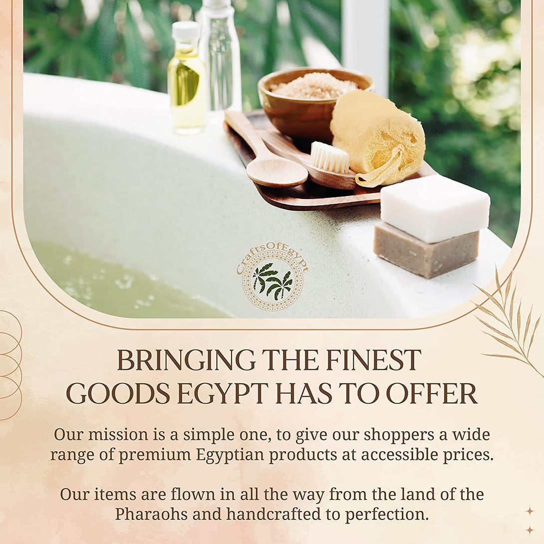 All Natural Loofah Sponge, Pack of 3 Real Egyptian Bath & Shower Exfoliating Loofa Scrubber Sponges for Face, Back & Body, Eco Friendly, No Toxic Chemicals, 6" X 6" by Crafts of Egypt