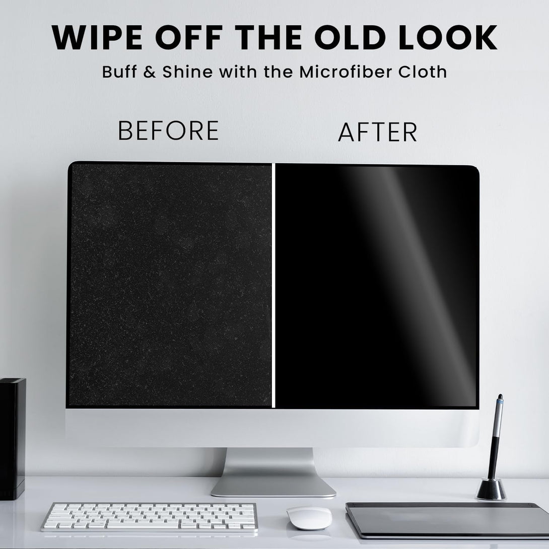 EVEO Electronic Wipes Screen Cleaner-Tv Screen Cleaner Wipes, Computer Screen Cleaner, Laptop Screen Cleaner, Ipad & Monitor Cleaner, TV Cleaner Screen Cleaning Wipes - [90 Wipes + Microfiber Cloth ]