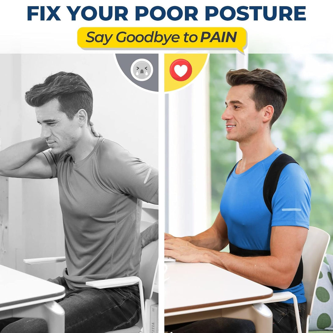 Back Brace Posture Corrector for Women and Men, Back Braces for Upper and Lower Back Pain Relief, Adjustable and Fully Back Support Improve Posture and Lumbar Support(M, 30"-35.5" Waist)