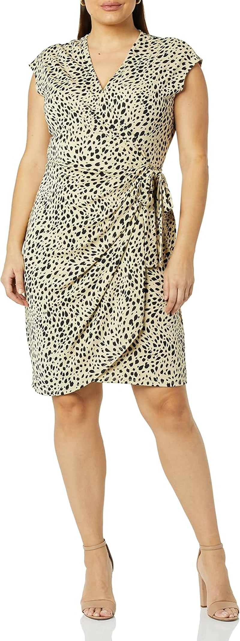 Amazon Essentials Women'S Classic Cap Sleeve Wrap Dress (Available in plus Size)