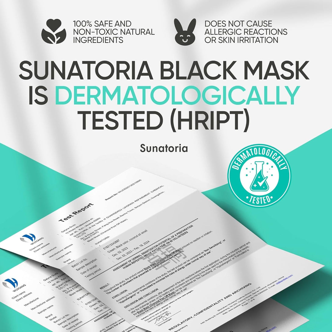 SUNATORIA Blackhead Remover Mask - for Women and Men - Activated Charcoal Peel off Face Mask - Deep Pore Cleaner Nose Blackhead Remover Pore Release - Black Head Remover for Face
