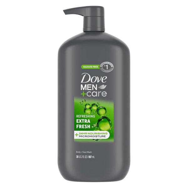 Dove Men+Care Body and Face Wash Refreshing Extra Fresh Men'S Body Wash with 24-Hour Nourishing Micromoisture Technology 30 Oz