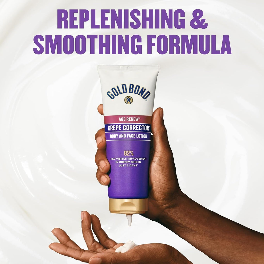 Gold Bond Age Renew Crepe Corrector Body Lotion, Replenishing & Smoothing Formula, 8 Oz.