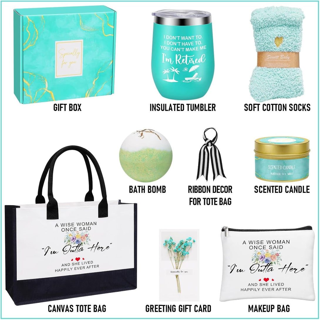 Retirement Gift for Woman,Best Cool Retirement Gifts for Coworker Teacher Nurses Boss Friends Mom Grandma Retirees, Funny Retired Gifts