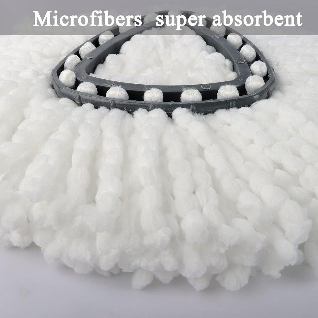 4 Pack Spin Mop Refill Replacement Head Compatible with Ocedar Easywring Spinning Mop - Microfiber Mop Replace Heads