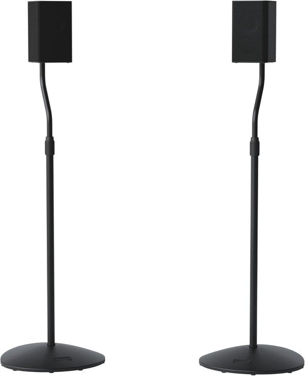 SANUS Speaker Stands Pair - Adjustable Height Speaker Stands for Satellite & Bookshelf Speakers up to 3.5Lbs - Tool-Free Adjustment & Easy DIY Assembly