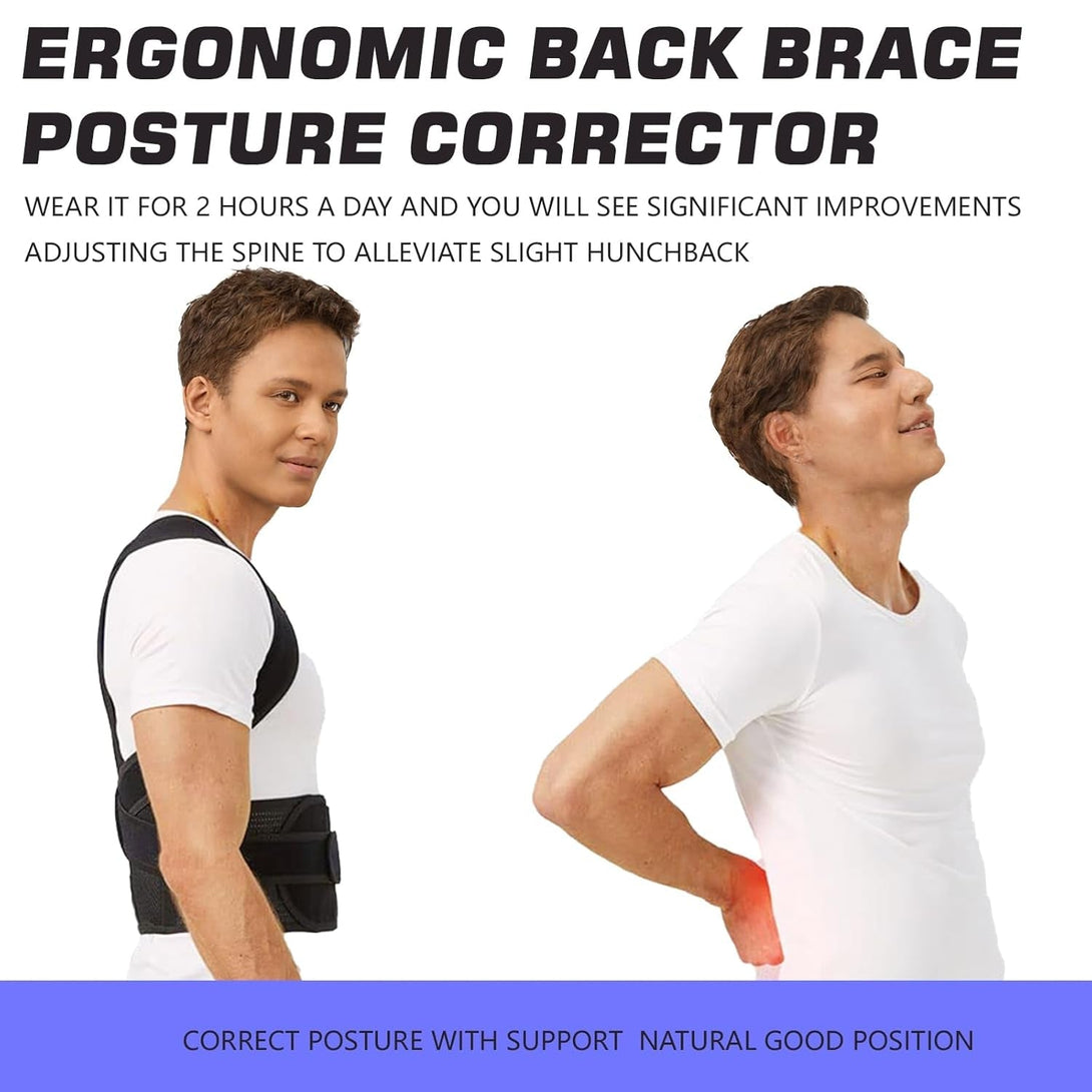 Back Brace Posture Corrector for Women and Men, Full Back Support Straps Straightener, Hunchback Improve Posture-Shoulder, Lumbar and Upper Lower Back Pain Relief (Xx-Large)