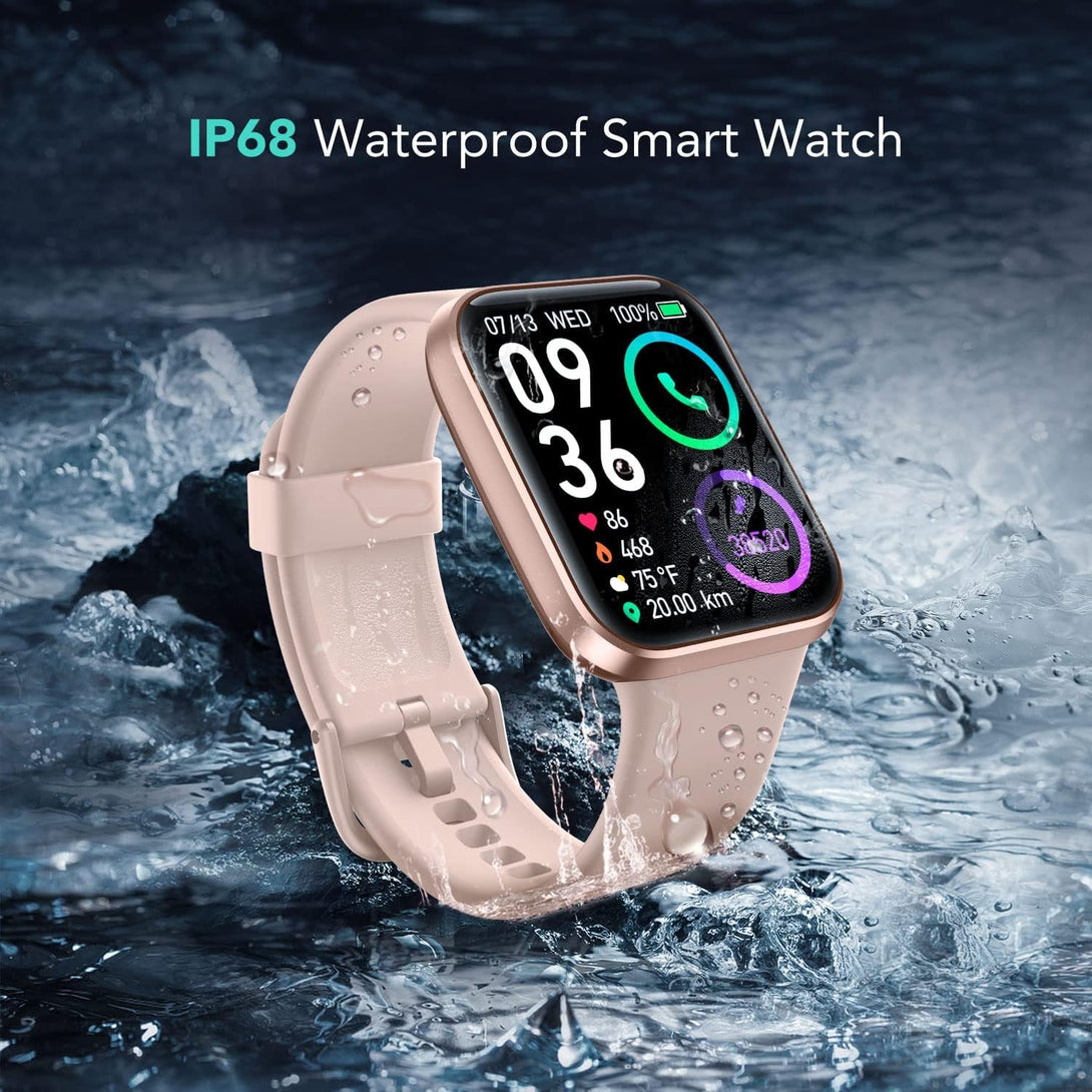 SKG Smart Watch for Men Women Android Iphone, with Alexa Built-In & Bluetooth Call(Answer/Make Call) 1.69" Fitness Tracker with IP68 Waterproof, 60+ Sports, Heart Rate Spo2 Monitor, V7 Pro