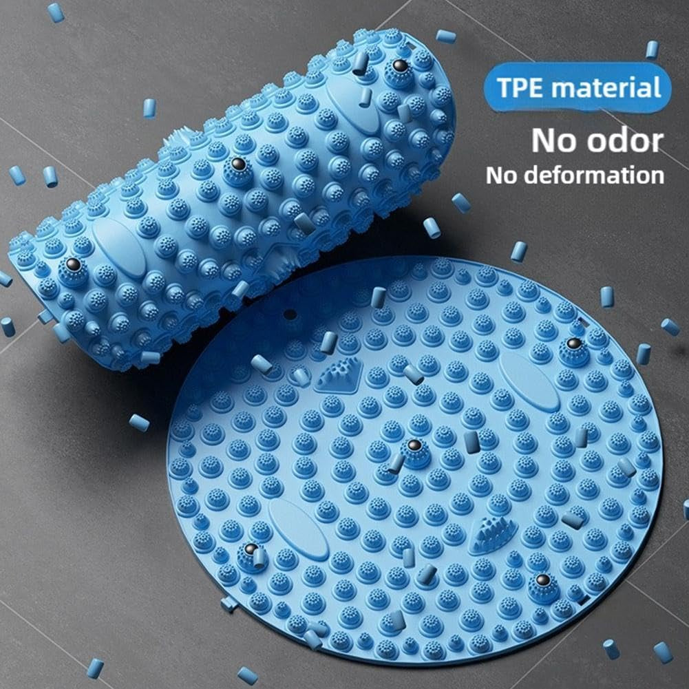 Foot Massage Mat, Foot Reflexology Pad with Magnetic Therapy Acupressure Disc, Relaxation Massage Mat Feet Massage Pad, anti Fatigue Walk Stone Acupoint Mat Particle Portable Massage Tool for Walking