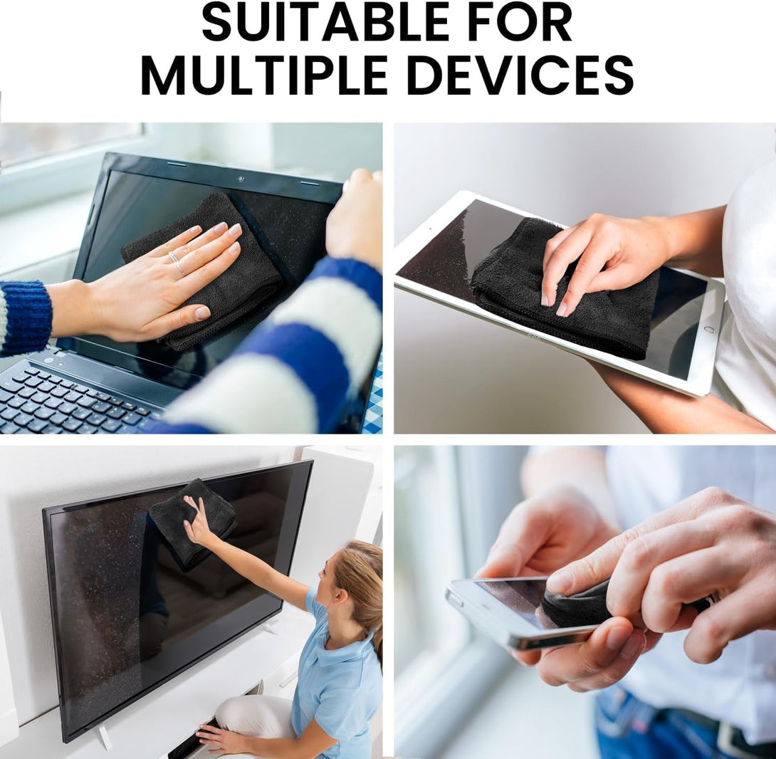 Screen Cleaner Spray - TV Screen Cleaner Spray and Wipe, Computer Screen Cleaner for Electronic Devices: TV, Laptop, Iphone, Ipad, Computer, Macbook- TV Cleaner for Smart Tv-Microfiber Cleaning Cloth