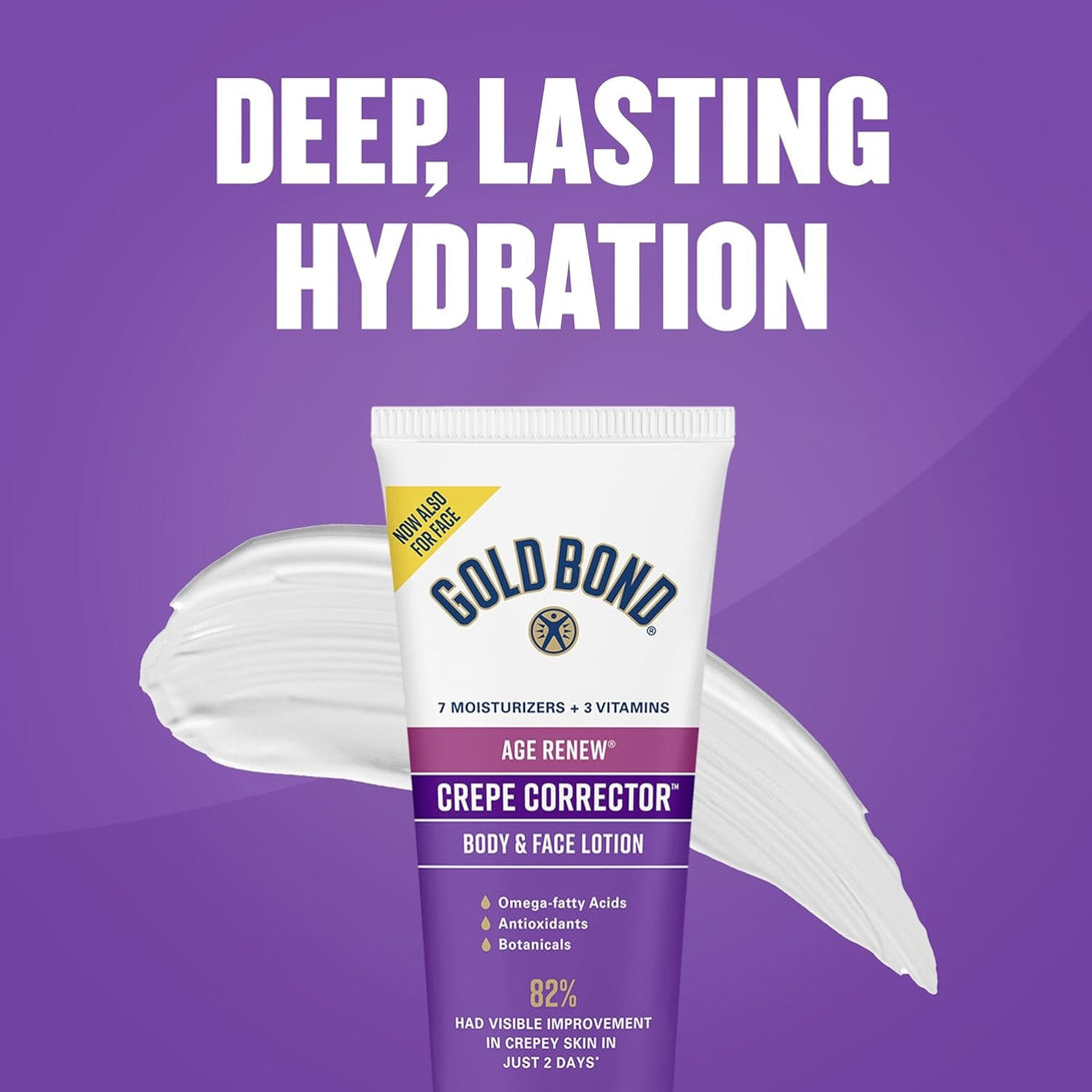 Gold Bond Age Renew Crepe Corrector Body Lotion, Replenishing & Smoothing Formula, 8 Oz.