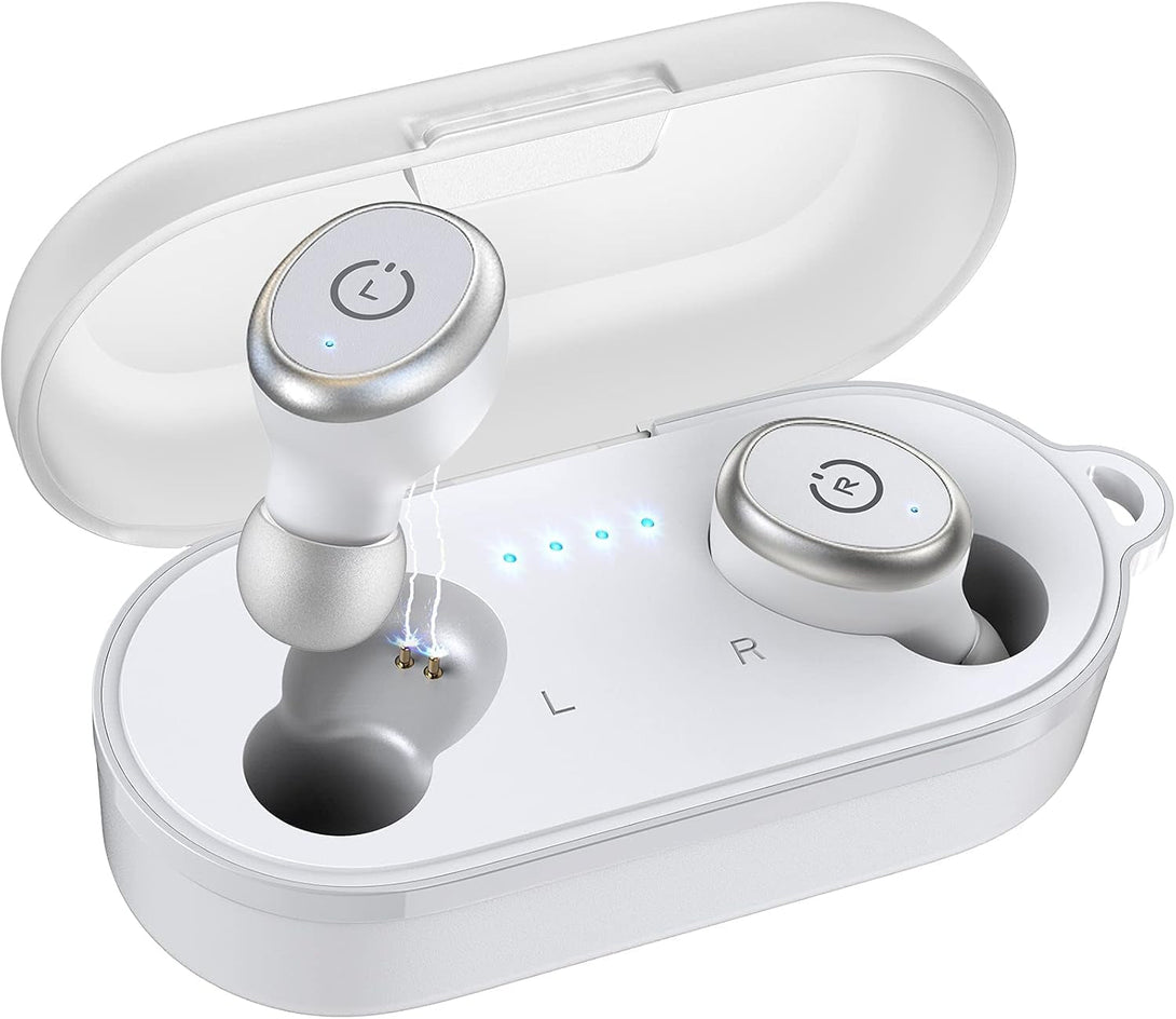 TOZO T10 True Wireless Bluetooth 5.3 Earbuds, 45H Playtime, Wireless Charging Case, IPX8 Waterproof Stereo Headphones in Ear Built in Mic Headset Premium Sound with Deep Bass, 32 Preset Eqs via APP