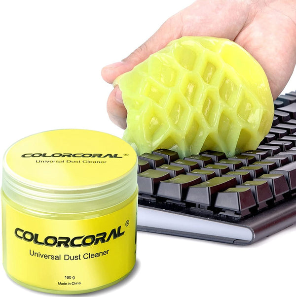 COLORCORAL Cleaning Gel Universal Dust Cleaner for PC Keyboard Car Detailing Office Electronics Laptop Dusting Kit Computer Dust Remover, Computer Gaming Car Accessories, Gift for Men Women 160G