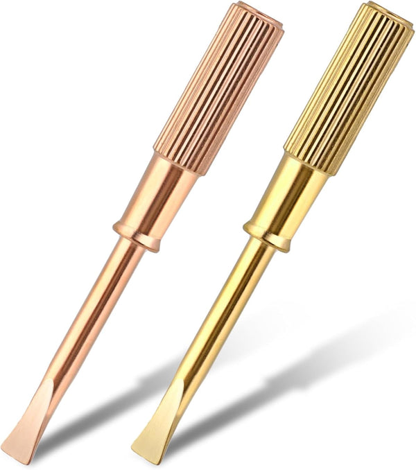 2Pcs Bracelet Screwdriver Titanium Steel Mini Screw Driver Jewelry Repair Tools Slotted Screwdriver for Love Bracelet Bracelet Repair Screwdriver Tools, Gold + Rose Gold