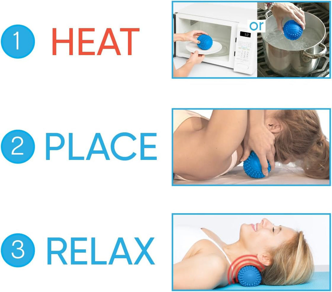 Dr. Cohen’S Heatable Deep Tissue Massage Ball - Acuball Trigger Point Massage Therapy for Myofascial Release and Exercise - Effective Back Massager Ball for Targeted Pain Relief