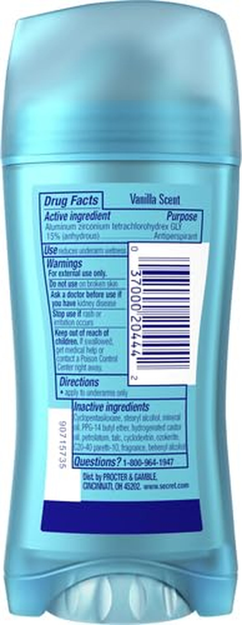 Secret Scent Expressions Va Va Vanilla Invisible Solid Antiperspirant & Deodorant 2.6 Oz