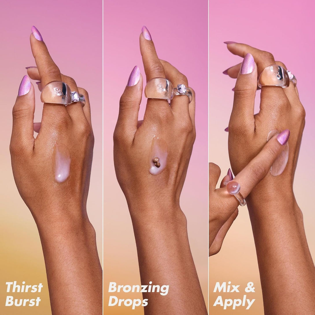 E.L.F. SKIN Hottest Duo: Holy Hydration Thirst Burst & Bronzing Drops Skincare Set, Vegan & Cruelty-Free