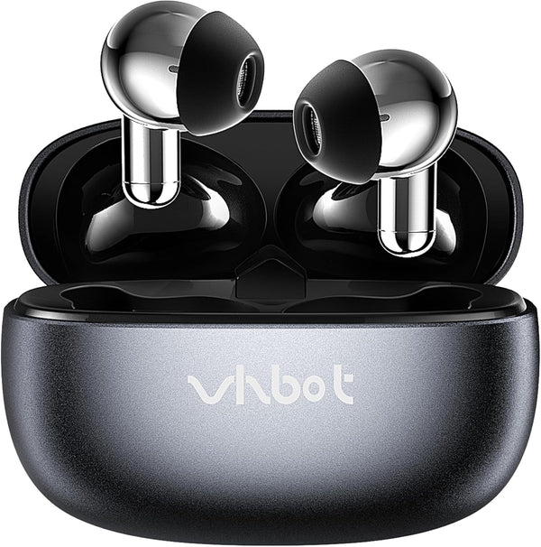 AI Language Translation Earbuds Real-Time 2-Way Translator with 143 Languages & Accents, 3-1 Wireless Earbuds Smart Touch Control, 60H Earbuds for Travel Business Learning, Fit Ios and Android V-01